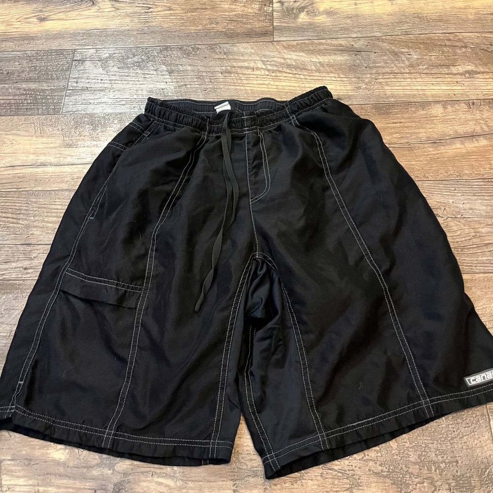 Canari Kids? Black Padded Gel Liner Cycling Mountain Bike Shorts Size L RN109814